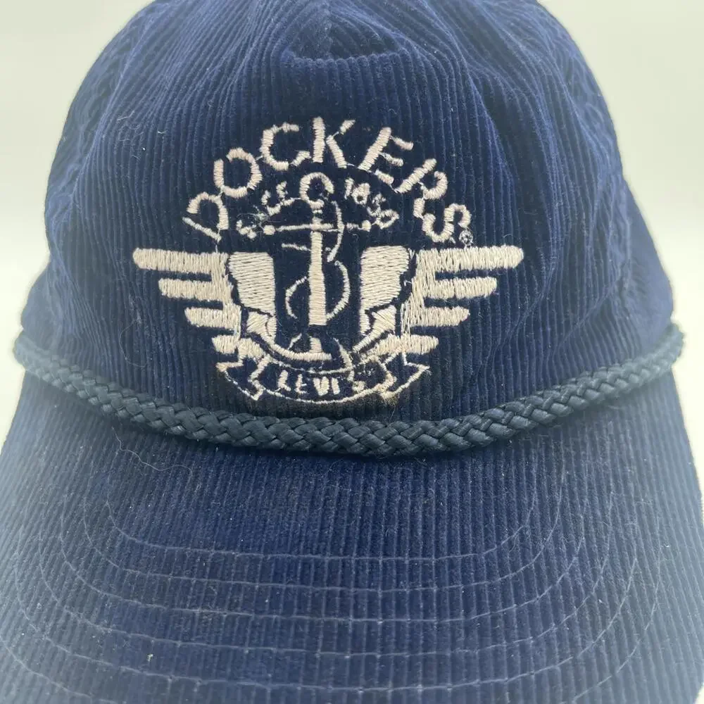 Vintage 1980s-90s Dockers Levi’s Corduroy Adjustable Strapback Hat Cap One‎ Size